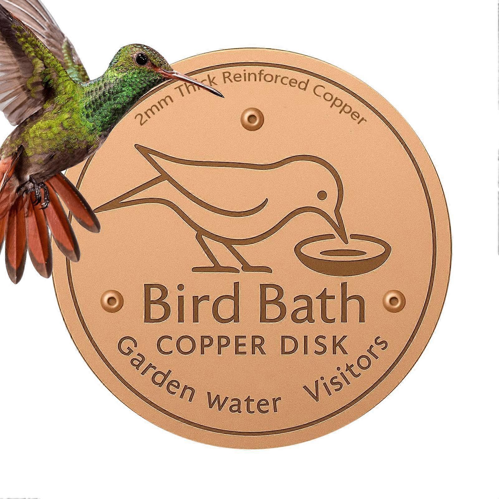 Copper Disc For Bird Drinker - Three-Point Support, Cleaning Disc, Feeder Accessory For Patio And Garden