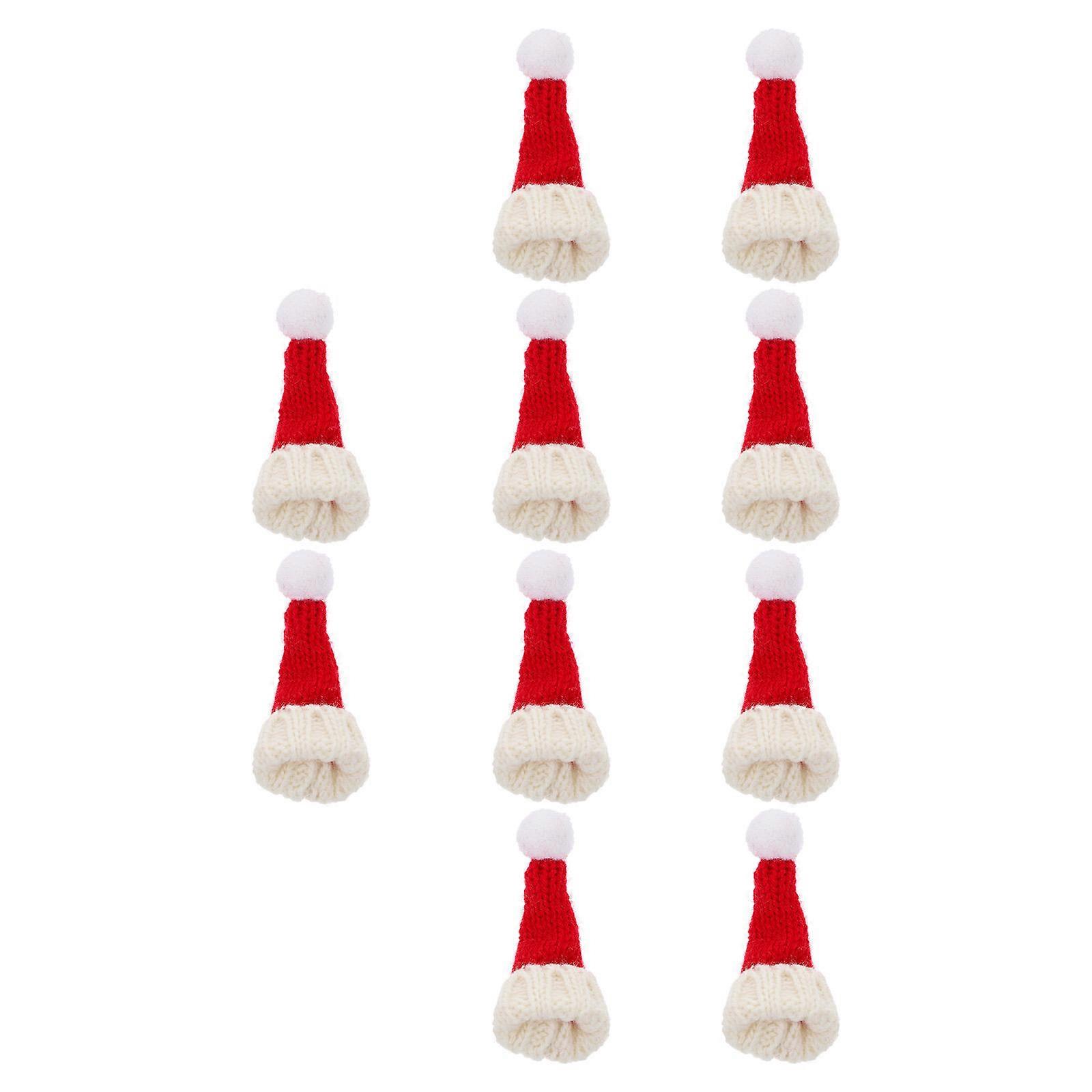 Mini Felt Hat Pendent Ornament 10Set For Plush Toys DIY Projects Red Color Conical Function