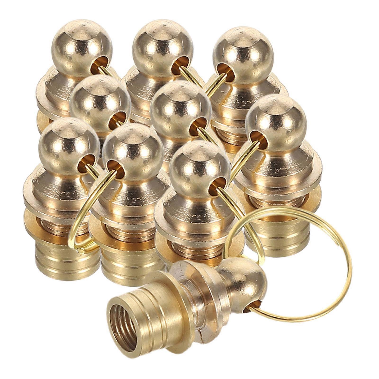 Golden Brass Screw Clasps for DIY Jewelry Making with Barrel Screw Fit and Versatile Connector 10pcs