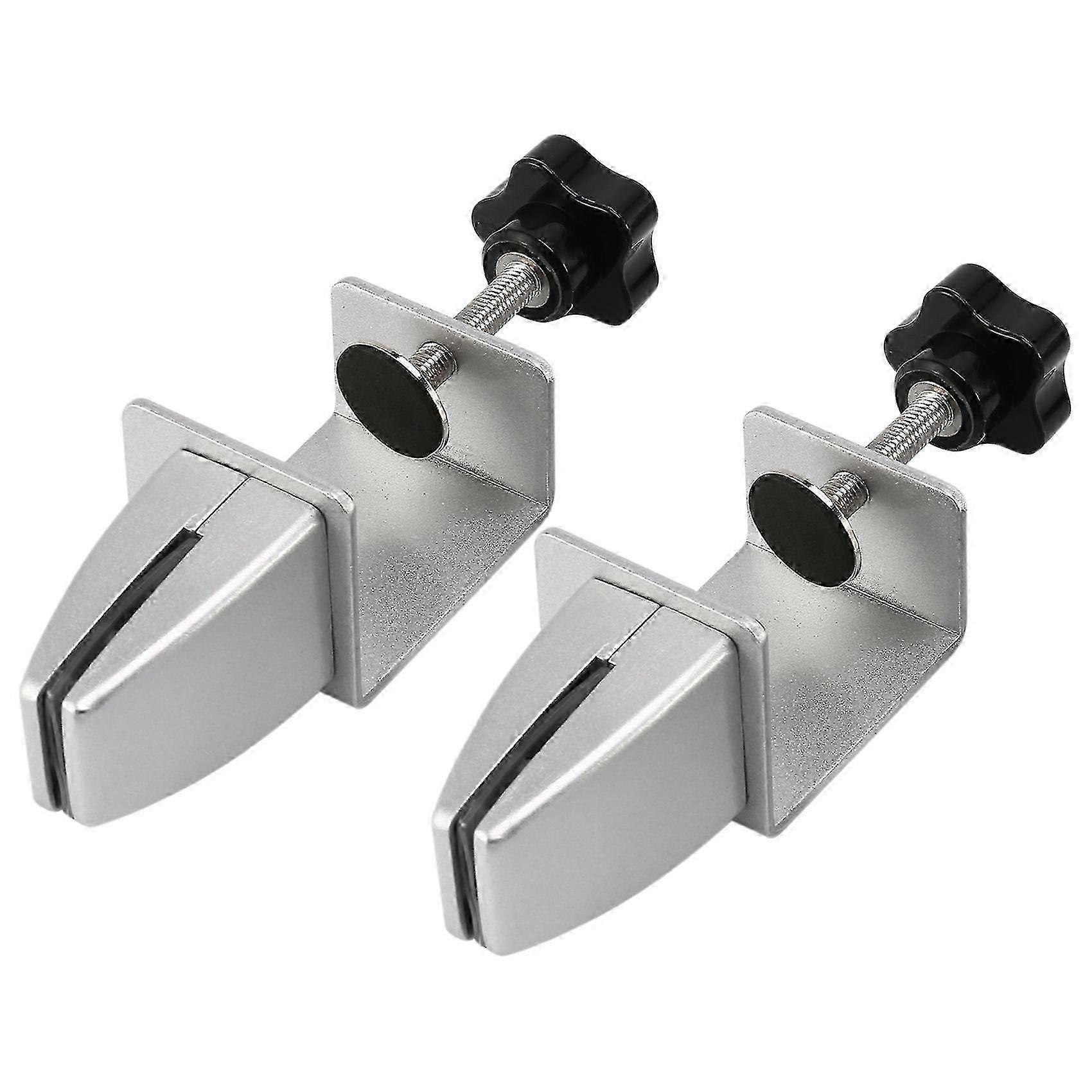 2025 2pcs Sneeze Guard Bracket Desk Partition For 1/8inch To 1inch Thick Acrylic Panels Adjustable C Sha