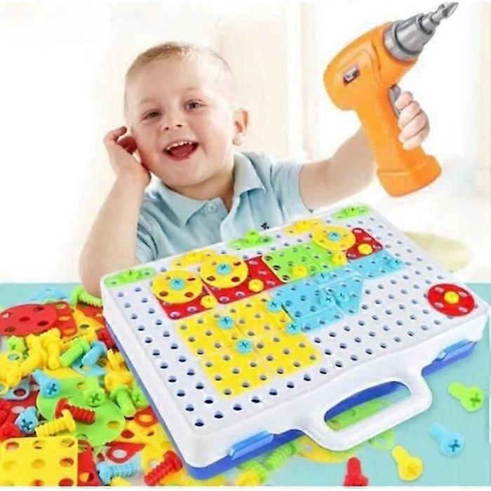 3D Construction Set - KALAVIKA - Children's Mosaic - 237 pcs - Electric Drill
