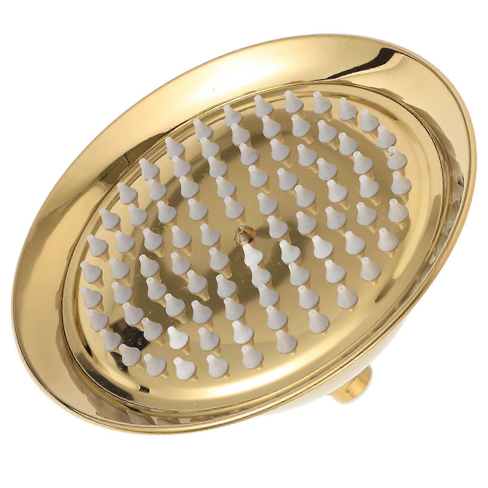 Golden Titanium Shower Head for Easy Installation and Daily Use Fixed Spray 0.5 Inch