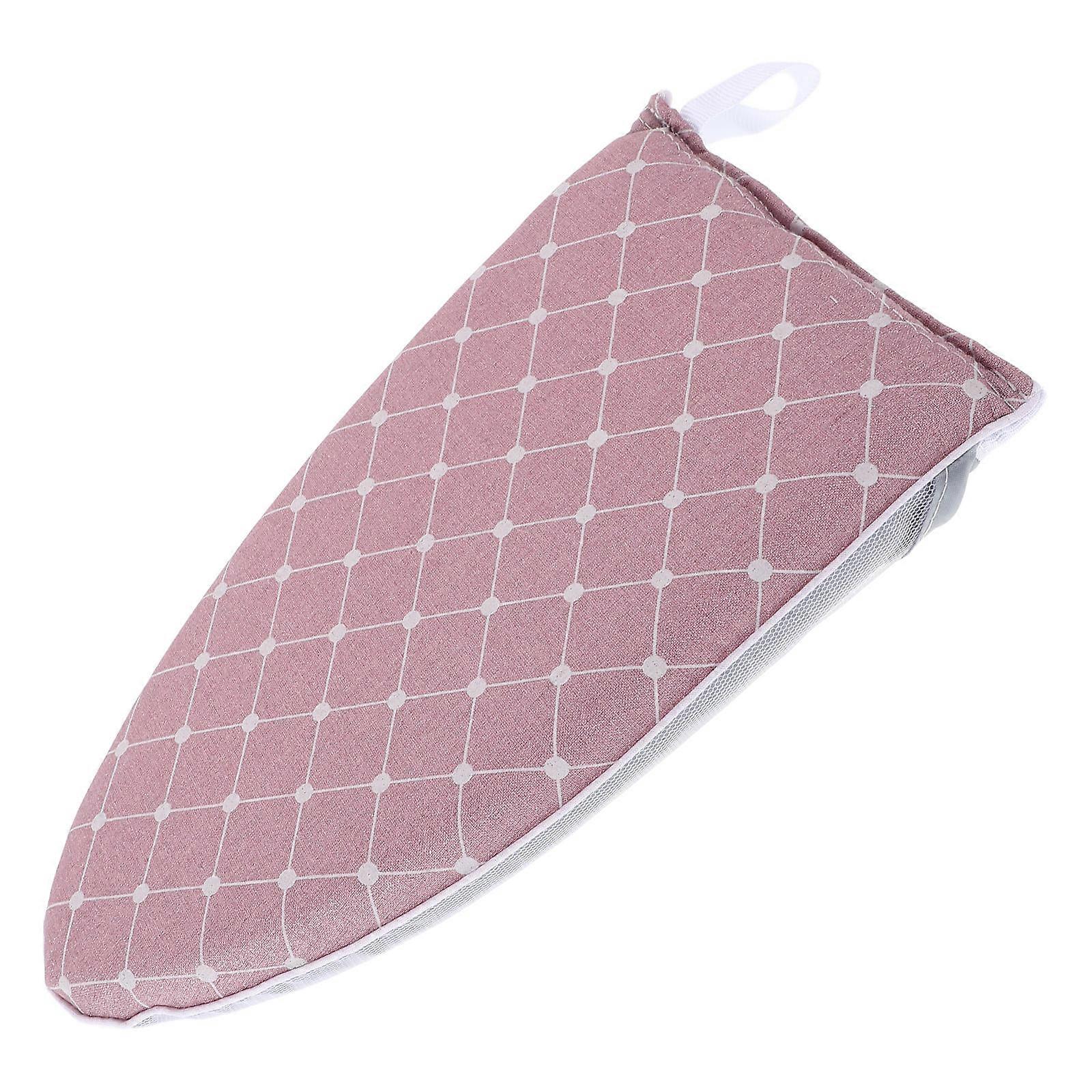 Portable Mini Ironing Board with HeatResistant Gloves for Clothes Steam Protection Pink 6.5x15 inches