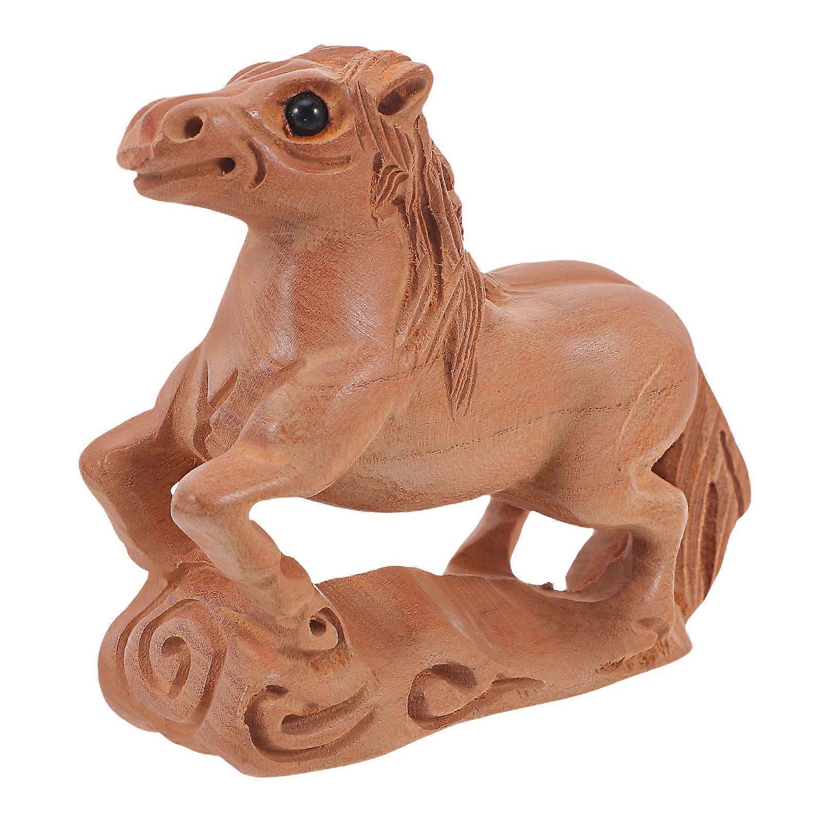 a refined and engaging product description based on your query:

 

**Wooden Horse Figurine – Handcrafted Art Sculpture**

Add a touch of timeless