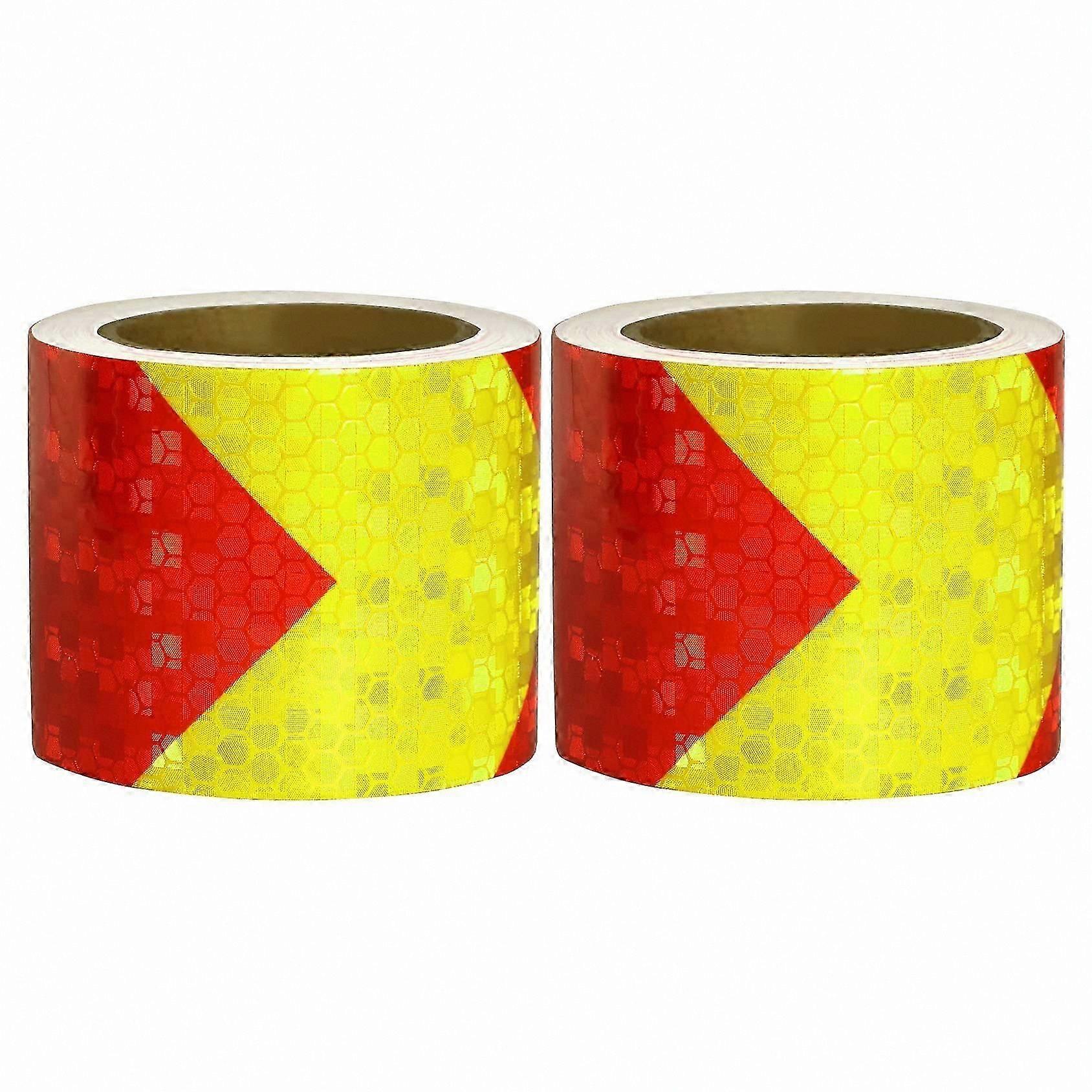 High-Visibility Reflective Safety Tape, 2 Rolls 3m x 5cm, Waterproof Warning Marking Tape for Security and Visibility