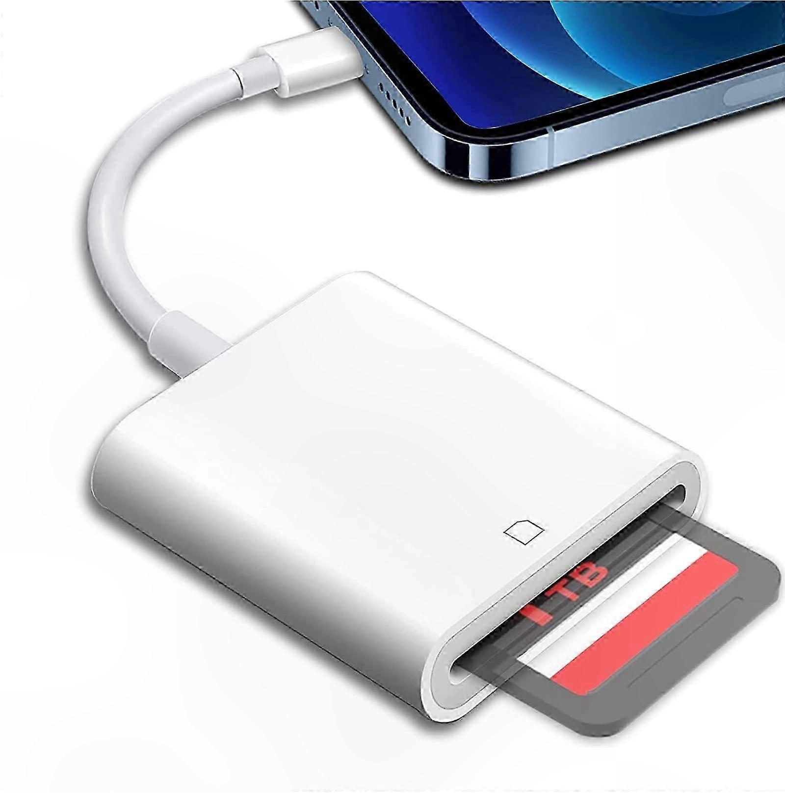 Memory Card Reader for iOS Devices, Easy Plug and Play Solution