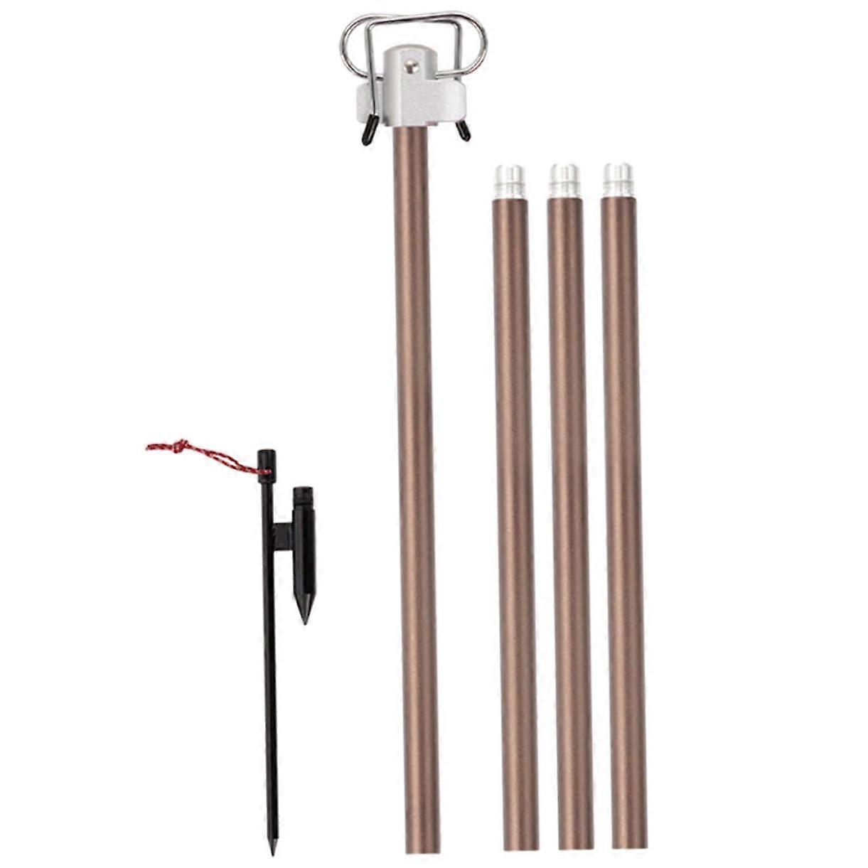 Outdoor Foldable Lantern Stand Aluminum Alloy with Double Hooks Durable Camping Lantern Holder for Hiking and Outdoor Use
