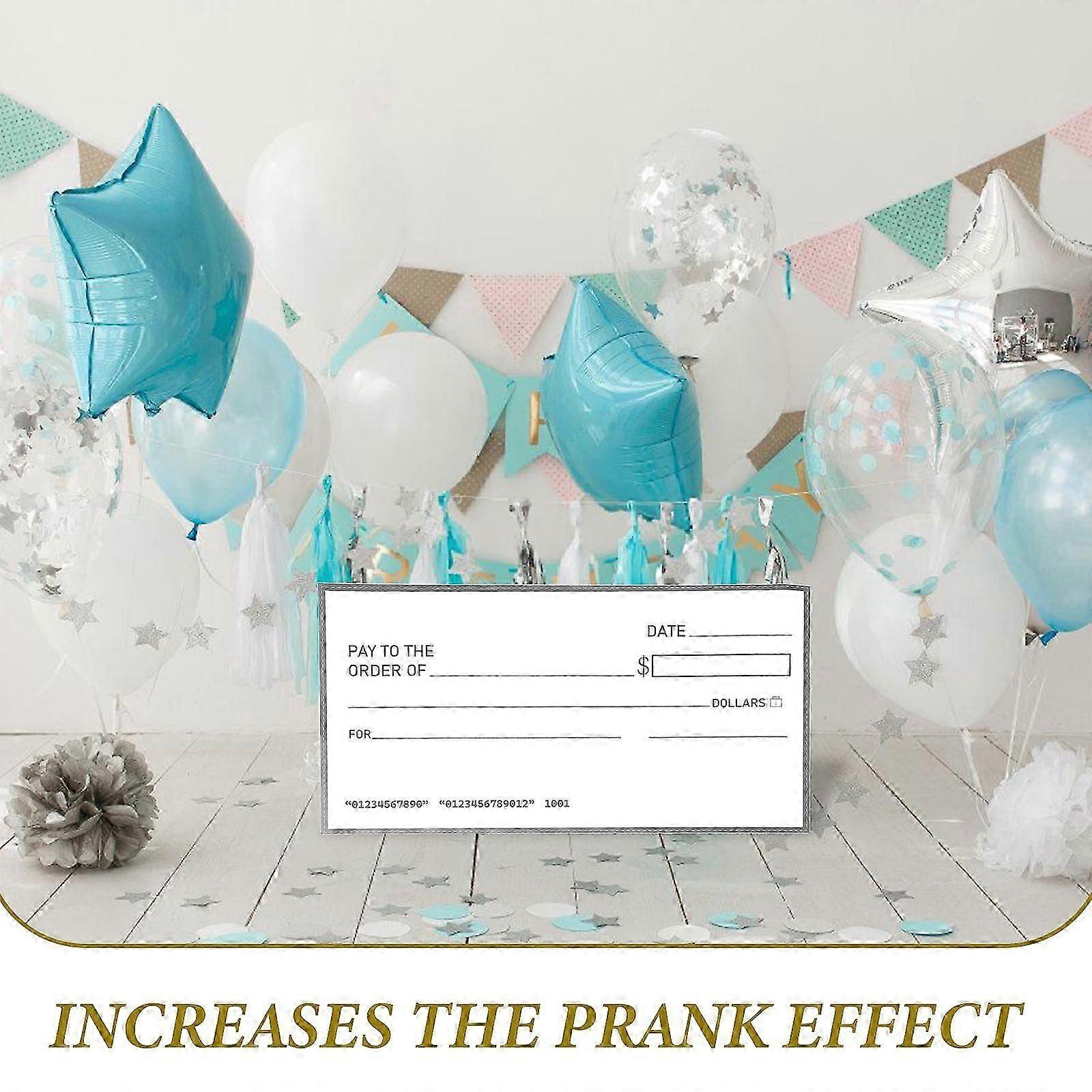 Giant Check Big Check For Presentations Big Fake Checks Funny Jumbo Check Oversized Blank Presentation Check For Donation Raffle Fundraisers Award Pri