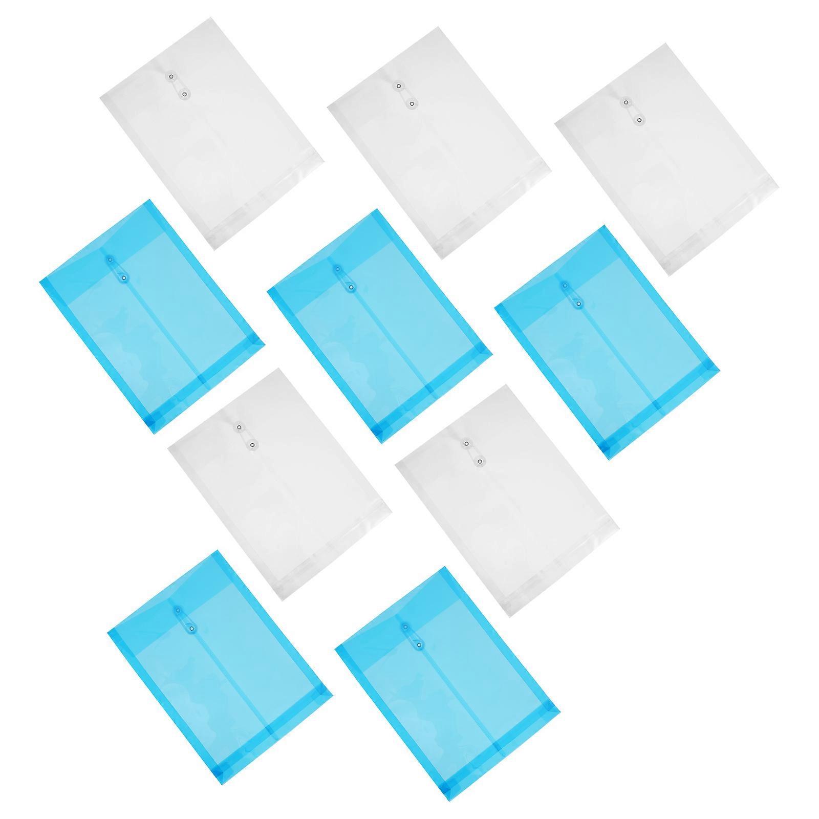 Practical Document File Bags For School Use Assorted Color Waterproof Storage 1 Set 10Pcs