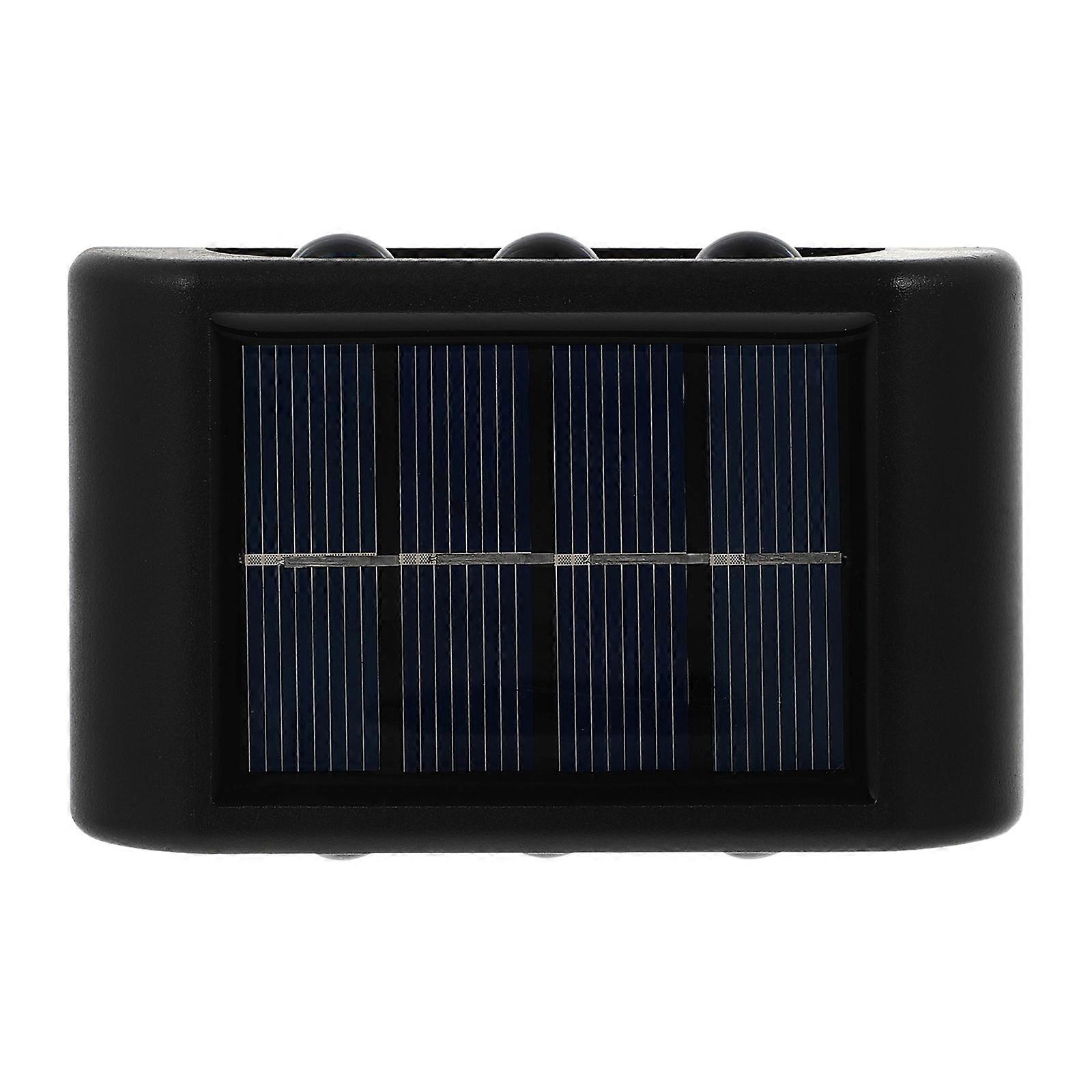 Solar Powered Wall Lamp Durable and Waterproof for Outdoor Use Black ABS PC Material