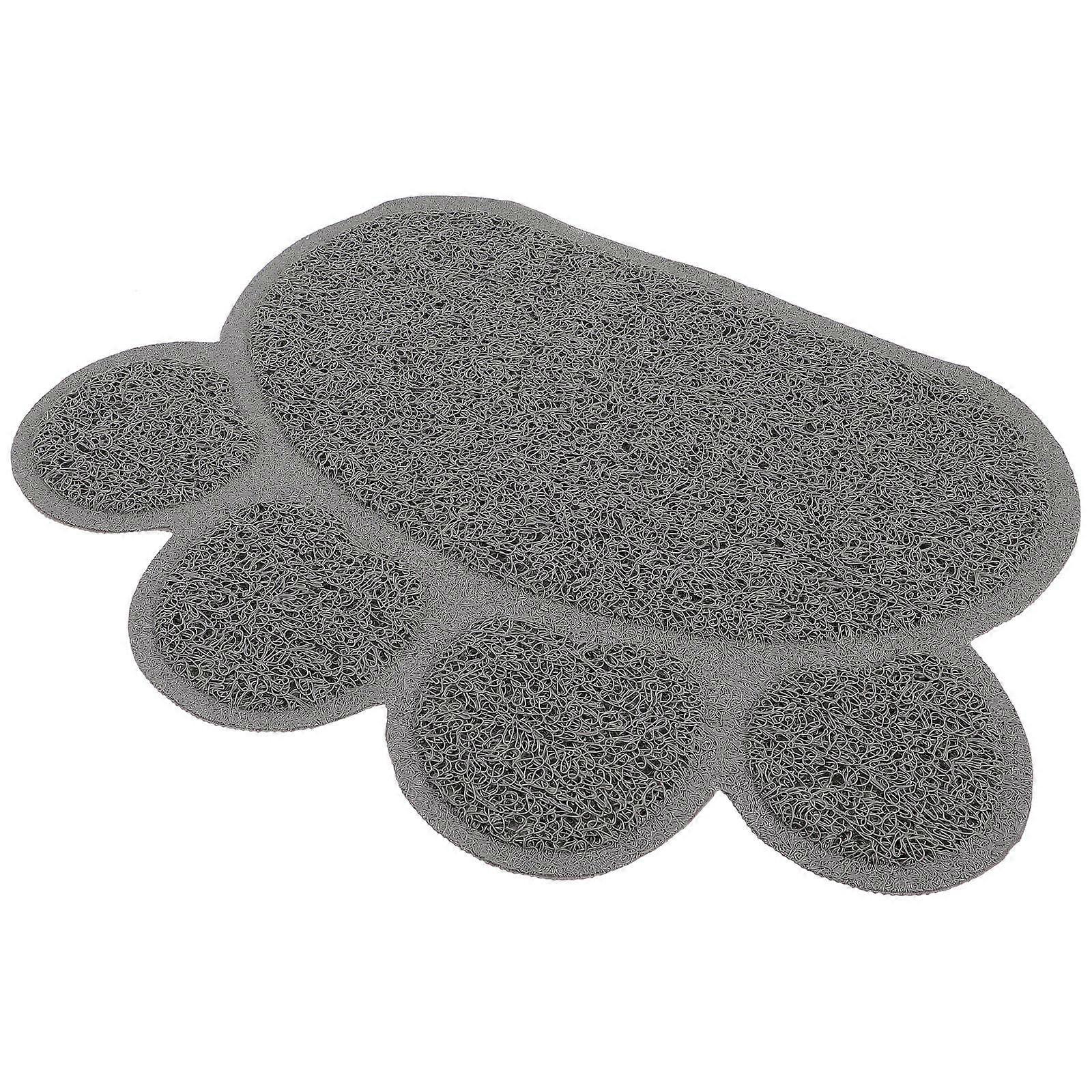 Cat Litter Mat Set Indoor Use Anti-leak 40x30cm Simple Design Non-skid 2Pcs