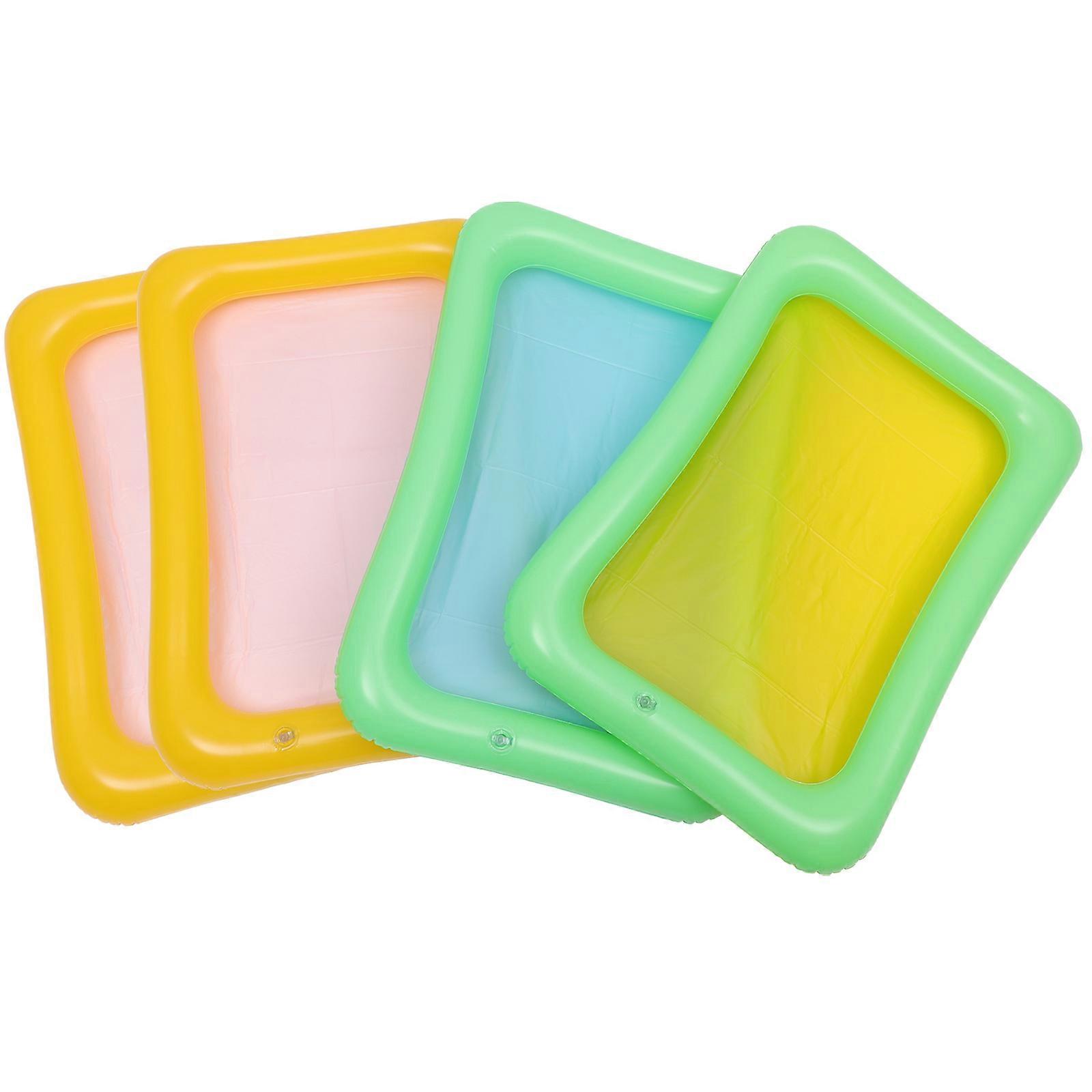 4pcs Inflatable Sand Molds for Creative Beach Play – Lightweight Outdoor Sand Tray Accessories with Assorted Shapes for Imaginative Play