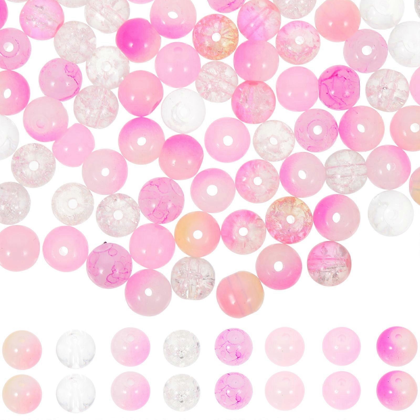 Handcrafted Glass Crackle Beads 8mm Loose Beads Suitable For DIY Projects And Decoration 200Pcs