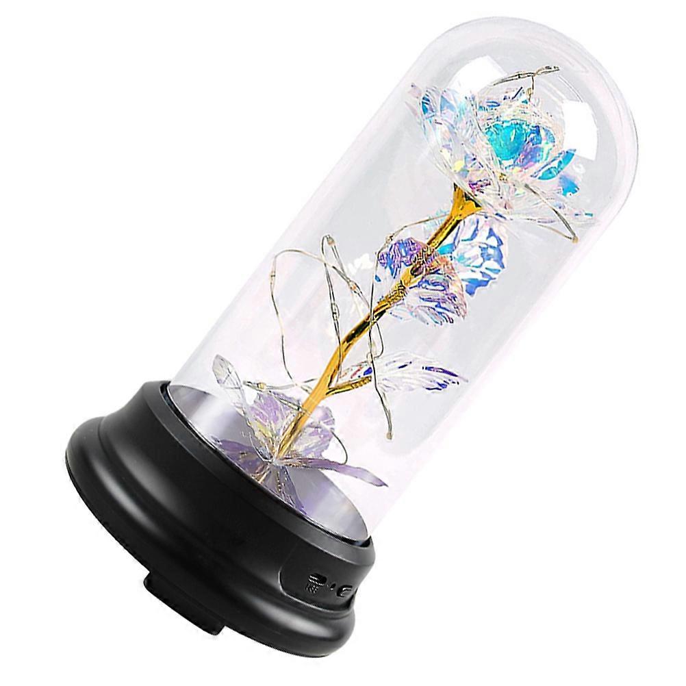 Luminous Flower Craft Adornment Decorative Friends Lovers Multi ABS Glass Cover 1Pcs