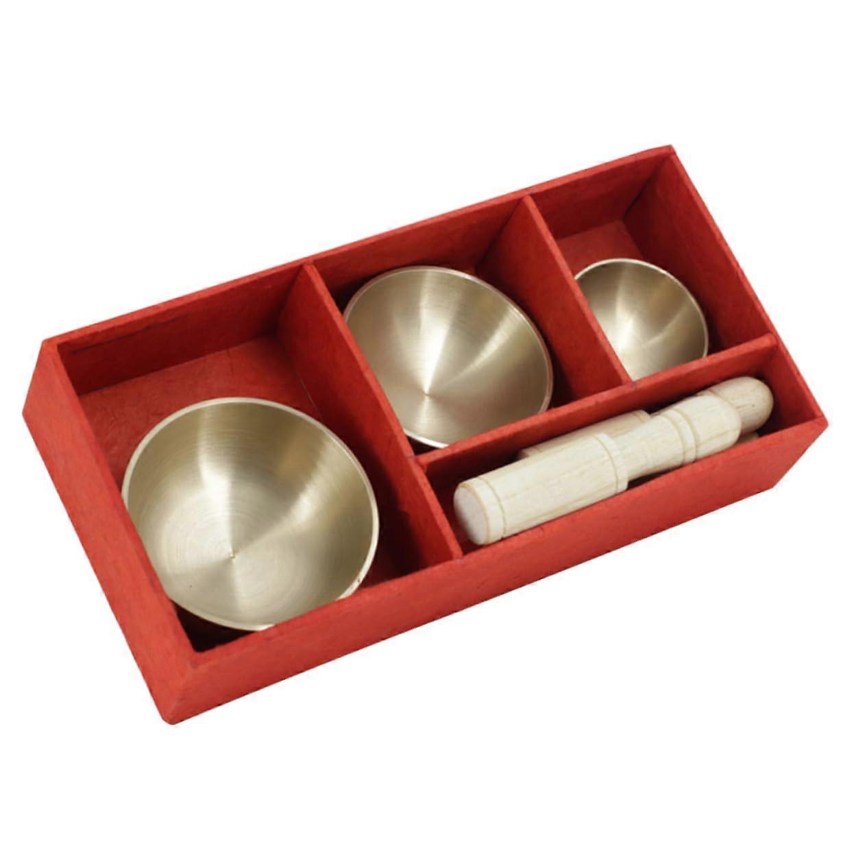 Tibetan Singing Bowl Set for Meditation and Yoga Handcrafted Mini with Mallet Portable for Relaxation
