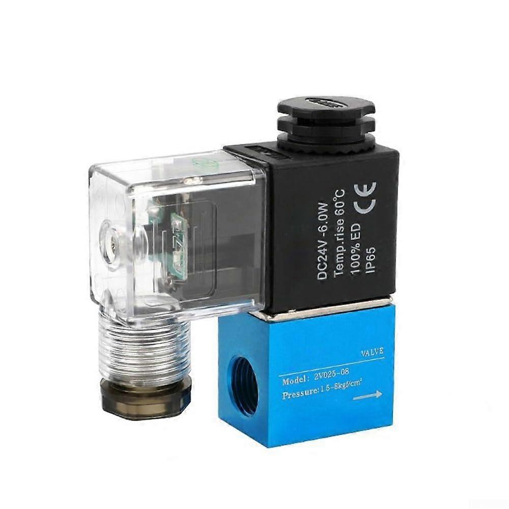2V02508 Solenoid Valve, 2 Positions, 2 Connections, Manual Device, AC380V, AC220V, AC110V, DC24V, DC12V