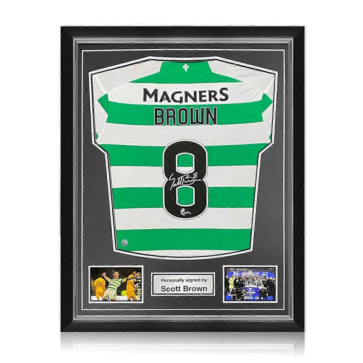 Scott Brown Signed Celtic 2019-20 Football Shirt. Superior Frame