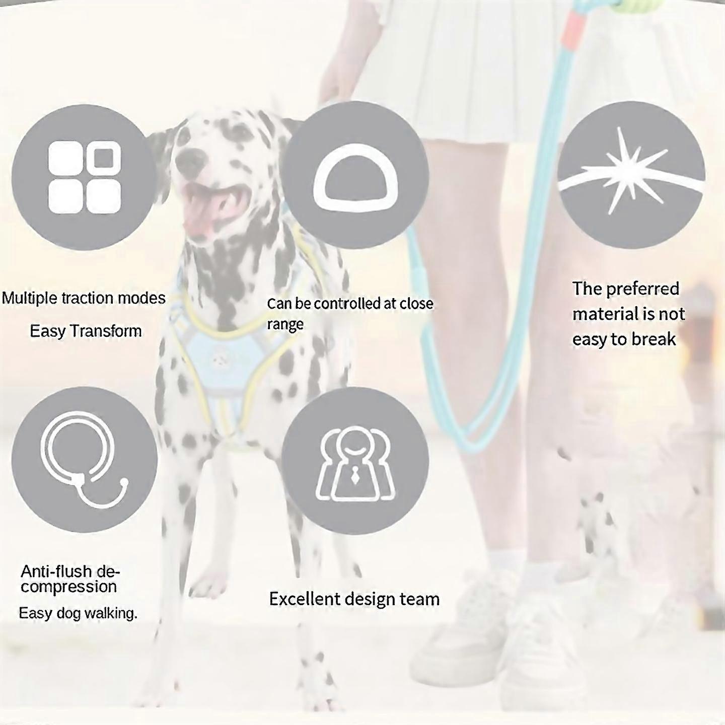 For Multifunctional Adjustable Traction Rope Blue