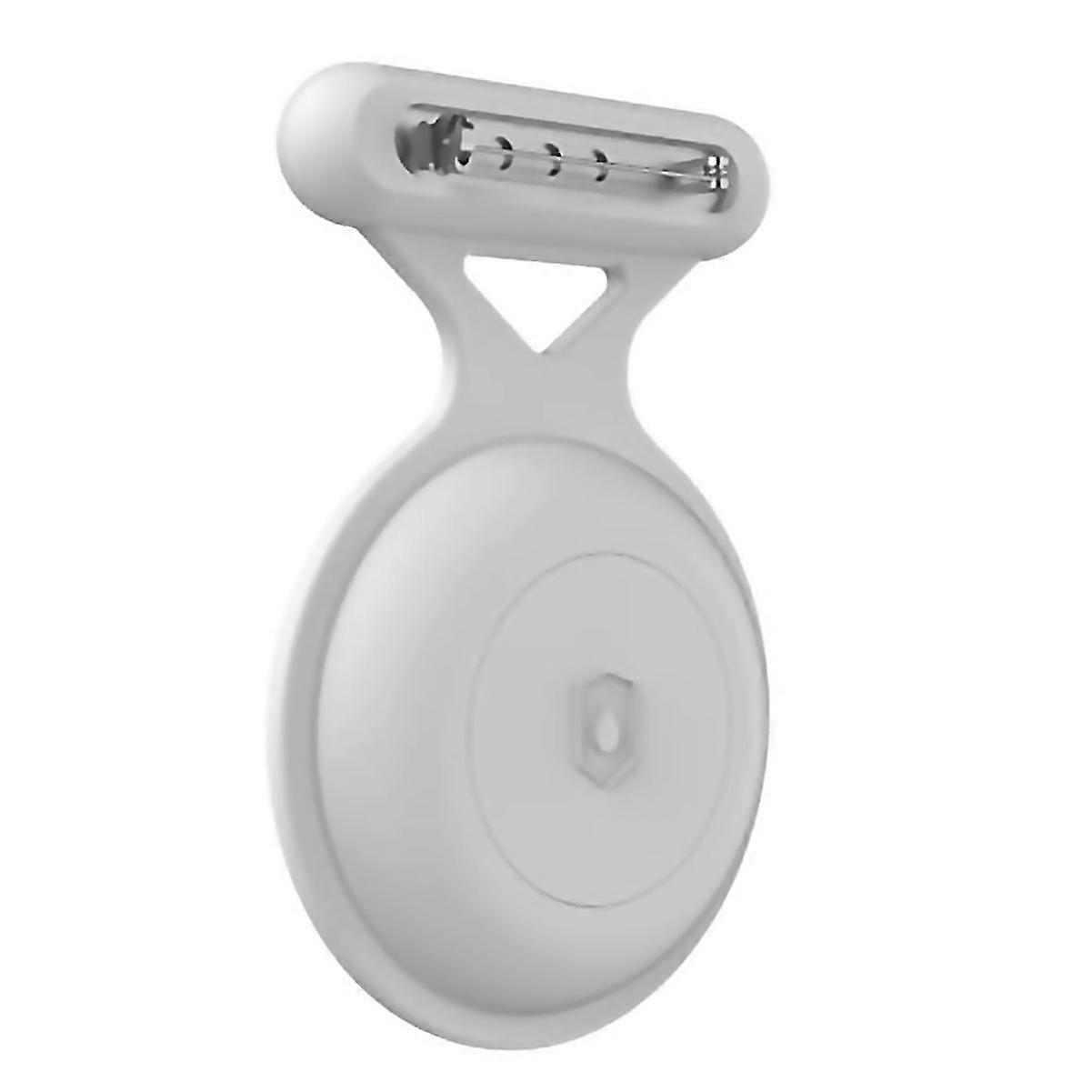 For for airtag waterproof holder case with brooch White