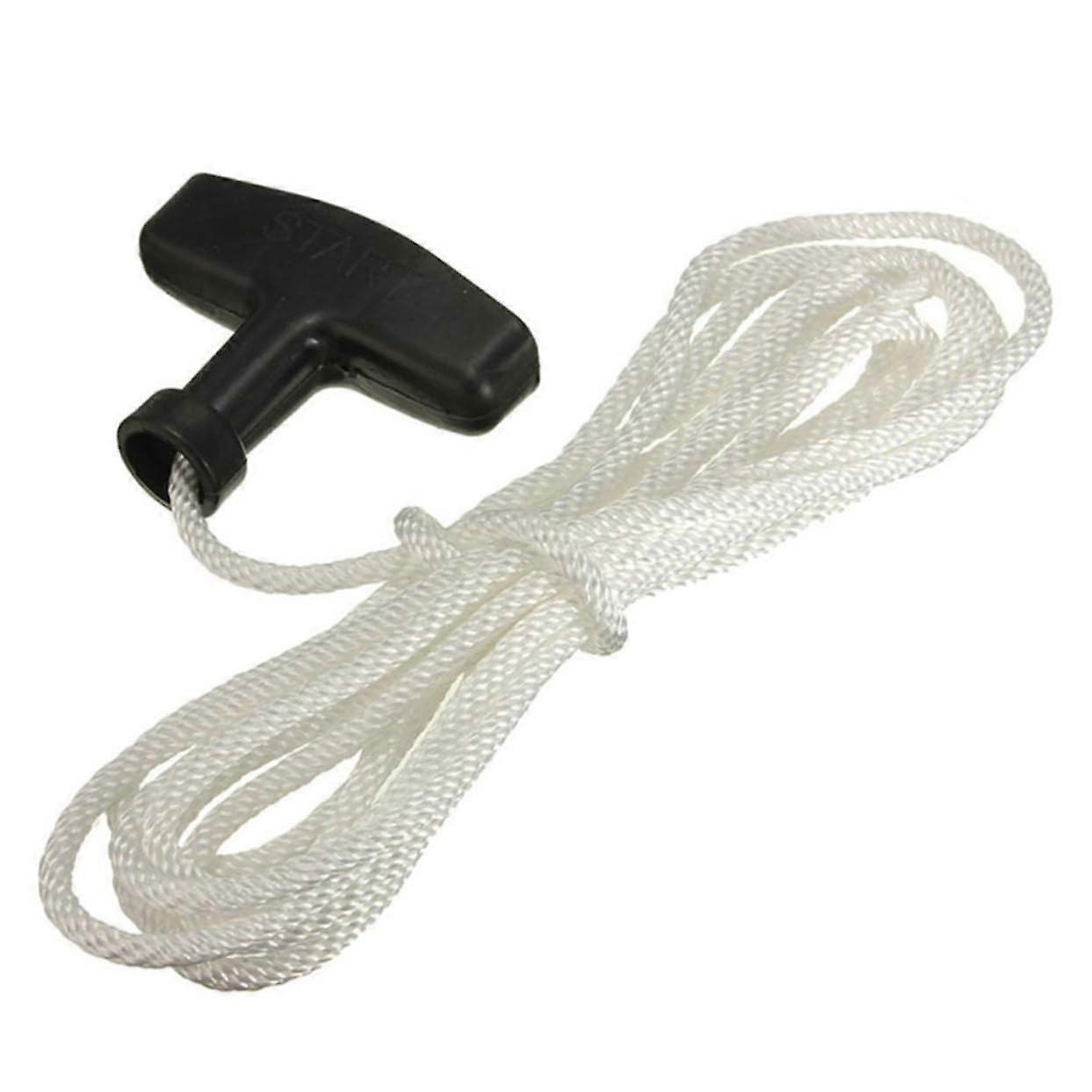 Lawn Mower Pull Starter Handle Rope Replacement with Durable Cord for Gasoline Engine Mowers Easy Install Comfortable Grip