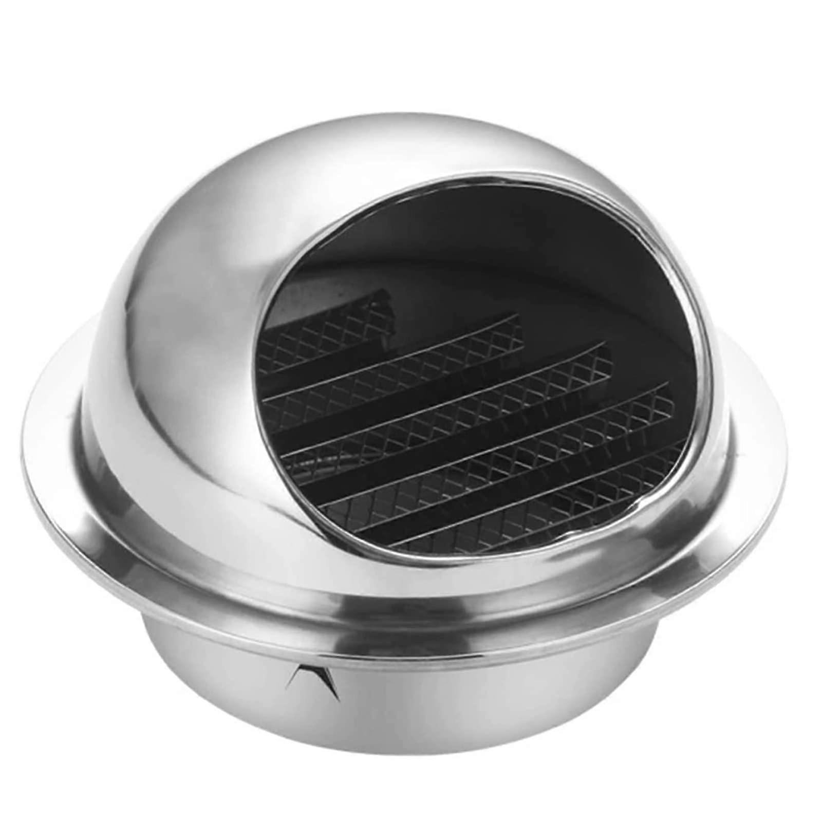 Stainless steel fan with spike design, does not fall off. Easy installation, suitable for kitchen, bathroom, office (250mm/9.84') Silver 250mm/9.84'.