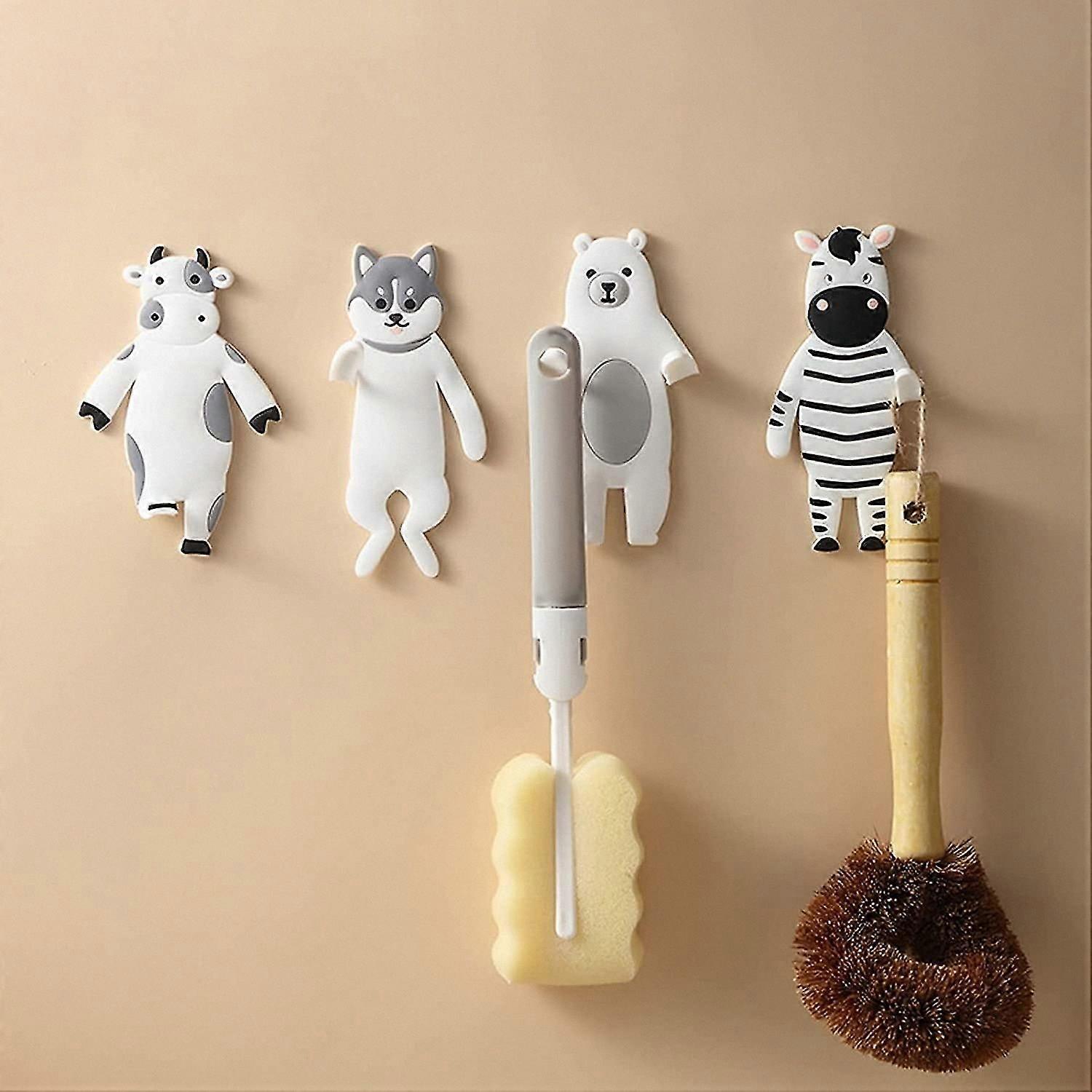 Foldable Animal-Shaped Hook for Kitchen Storage, Multipurpose Punch-Free Rack for Organization