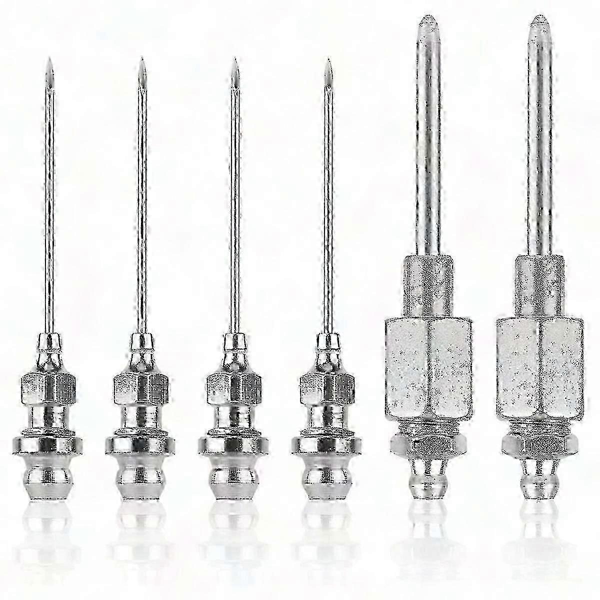 6-Piece Grease Needle Nozzle Set, Durable Steel Injector Kit for Grease Application hwy