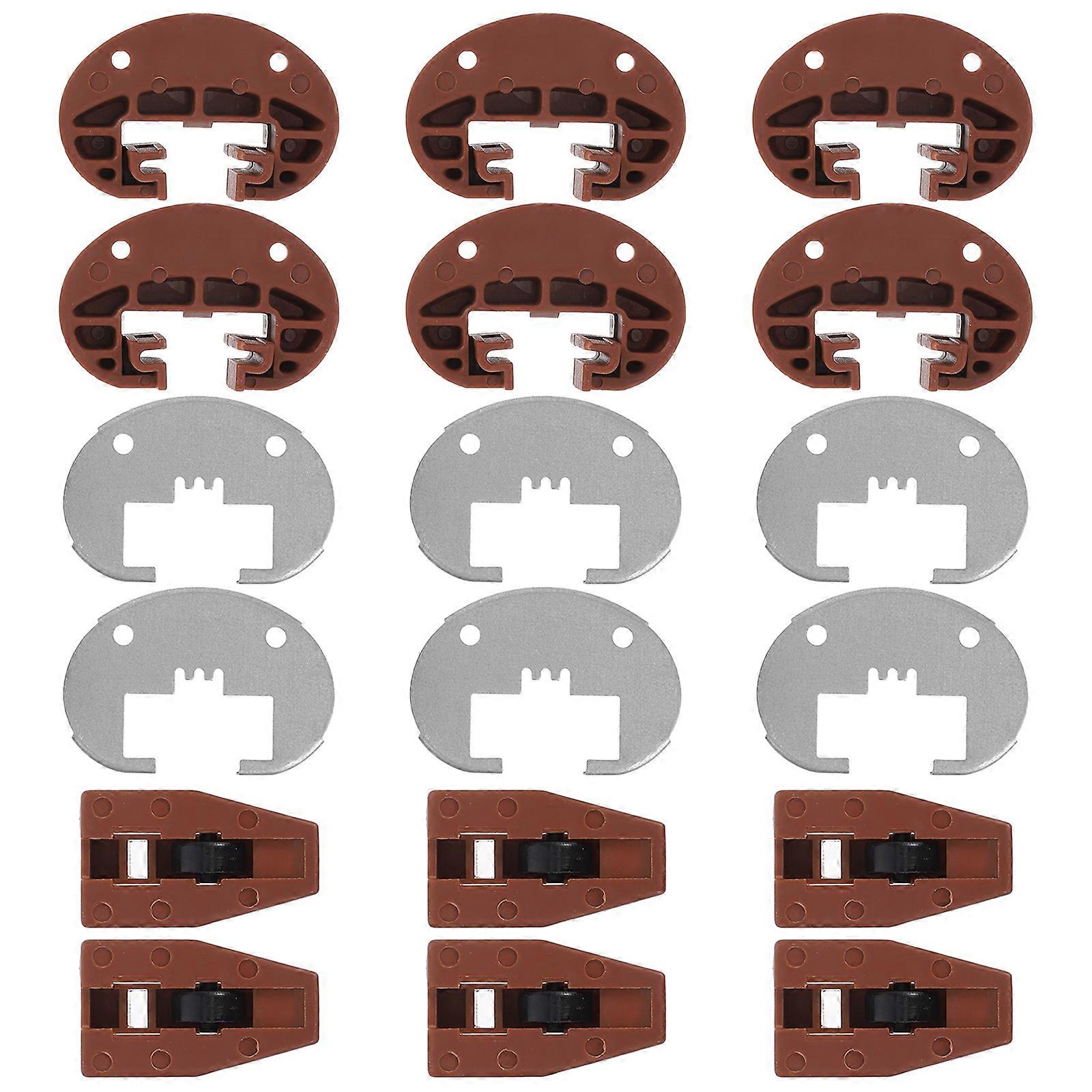 6 Sets Dresser Drawer Track Slide Replacement Kit for Dresser Drawer Guide Center Mount Drawer Slides