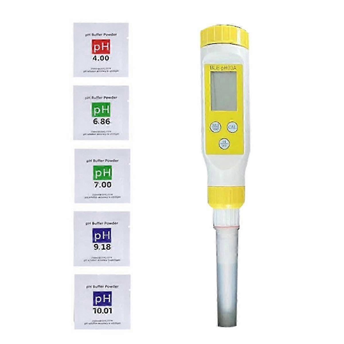 New Bluetooth Digital pH Meter for Food Industry - High Accuracy pH Tester with Backlit LCD Display for Meat