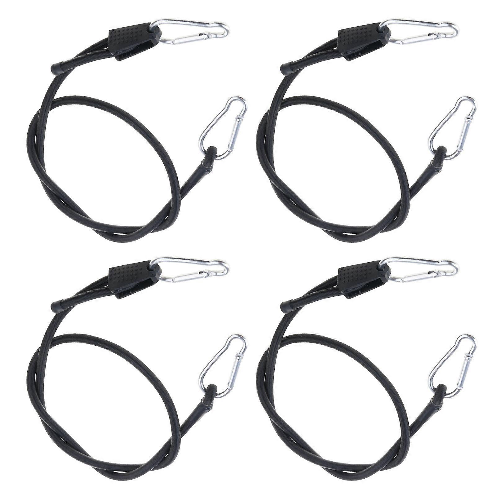 Extra Long Rubber Bungee Cords Strong Stretchable Tie Down Straps Upgrades 4pcs for Bikes Trucks Roof Rack Securing Multicolor