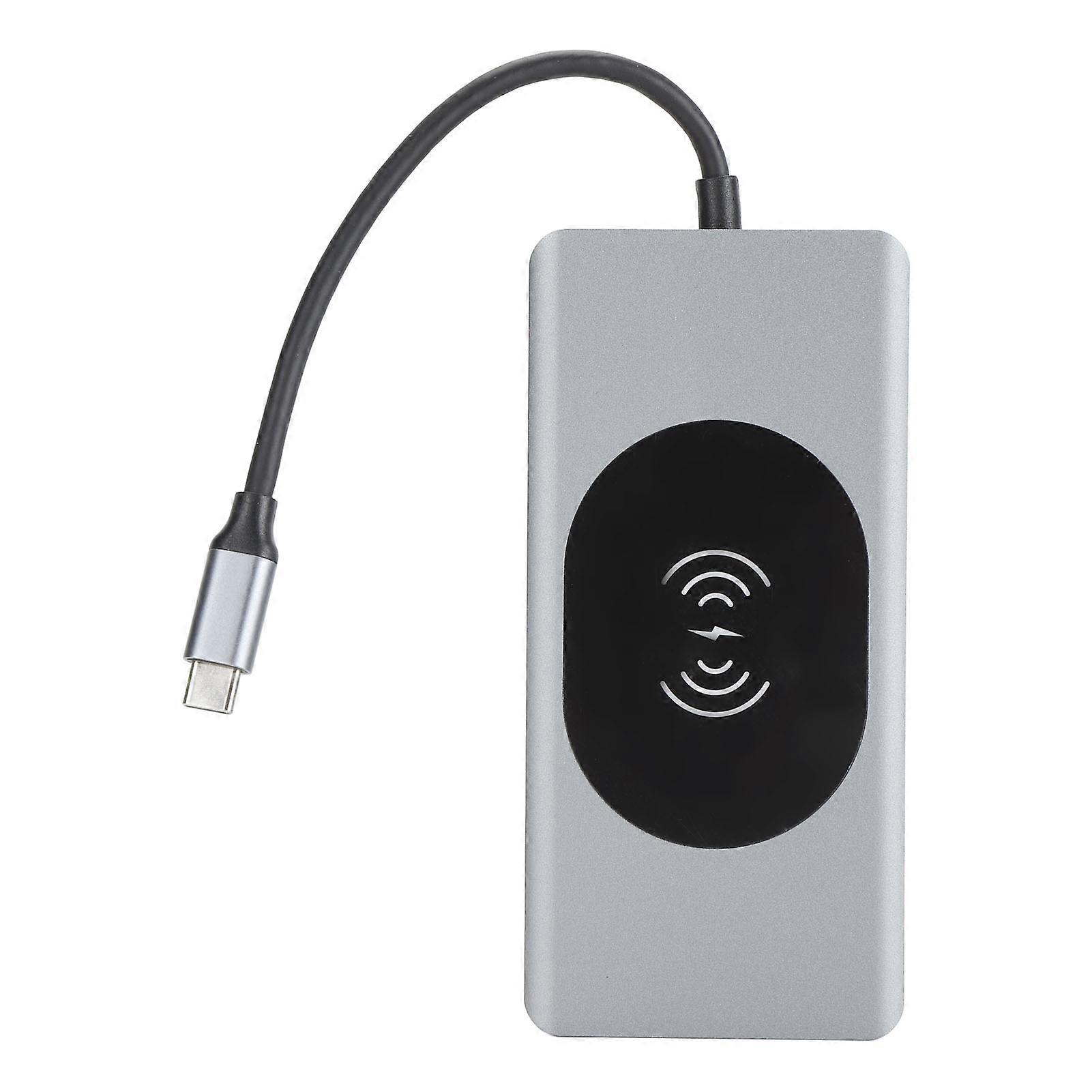 13 in 1 USB C Hub Docking Station with 4K HDMI VGA Ethernet PD Charging Card Reader