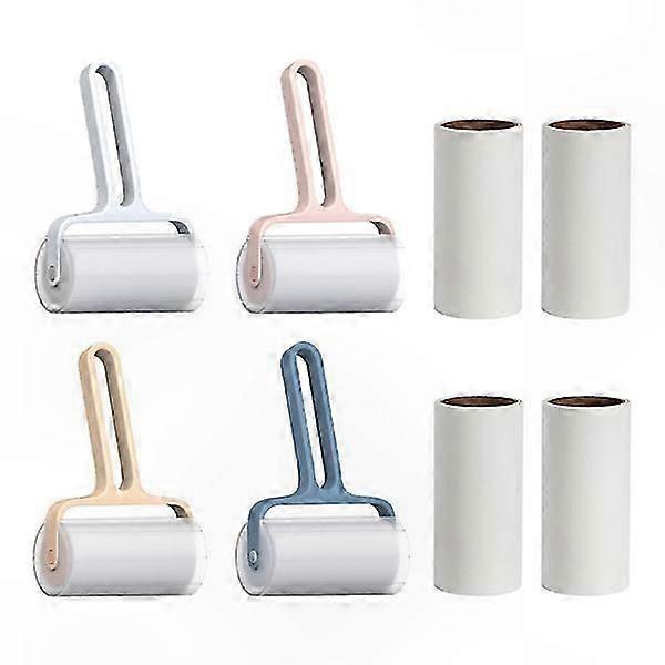 Pet Hair Lint Roller Set with Replacement Rolls for Home and Car Use