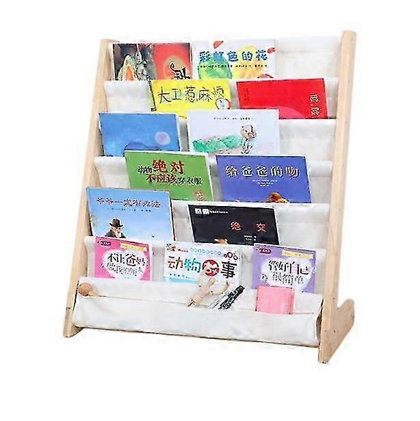 Kids Book Rack Storage Bookshelf with Sleeves