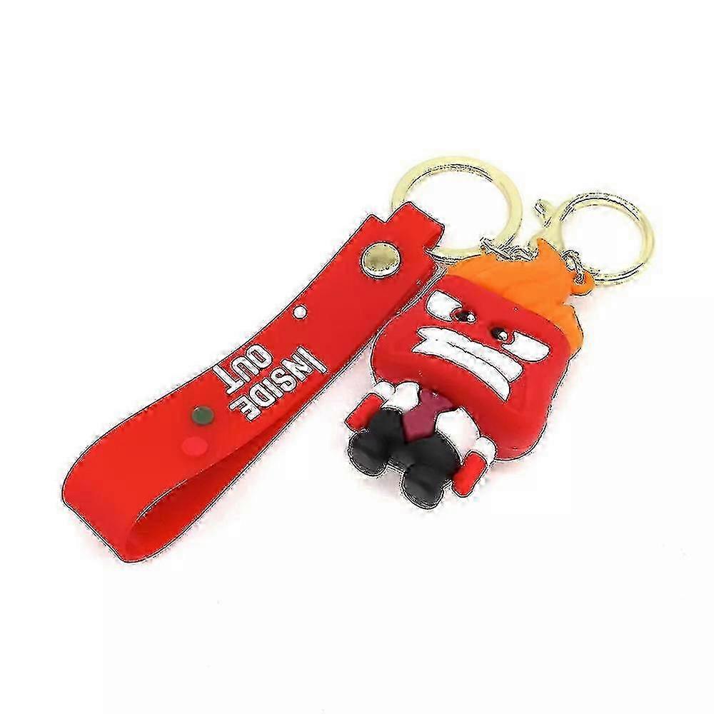 Inside Out keychain, 1 piece, PVC material with rich colors