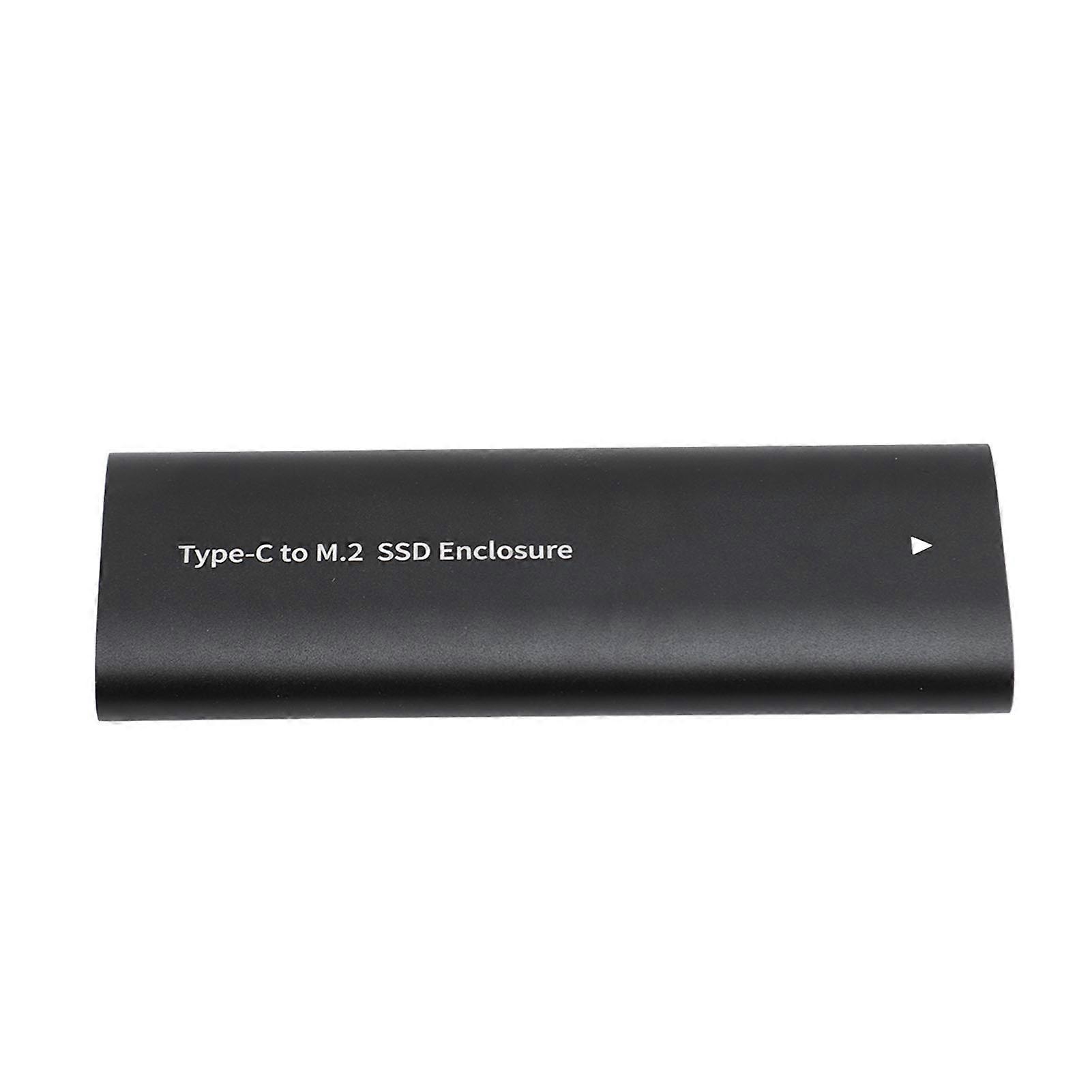 M.2 NVME SSD Enclosure USB C 10Gbps Aluminum Black Support Win/Mac/Linux
