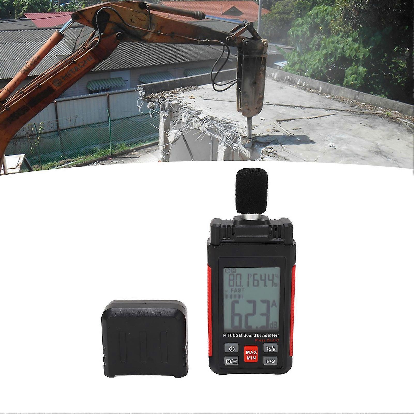 Decibel Meter 3-in-1 Digital Sound Level Meter with Large LCD