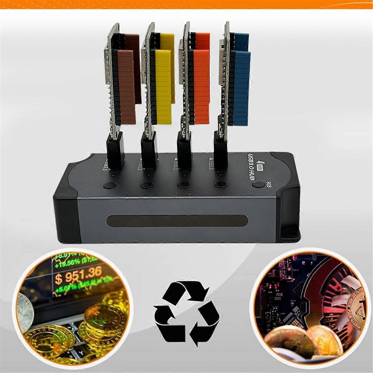 NerdMiner Hub 1500KH/S Solo Lottery Miner 4X370KH/S Miner Combo Kit Bitcoin  BTC Miner Asic