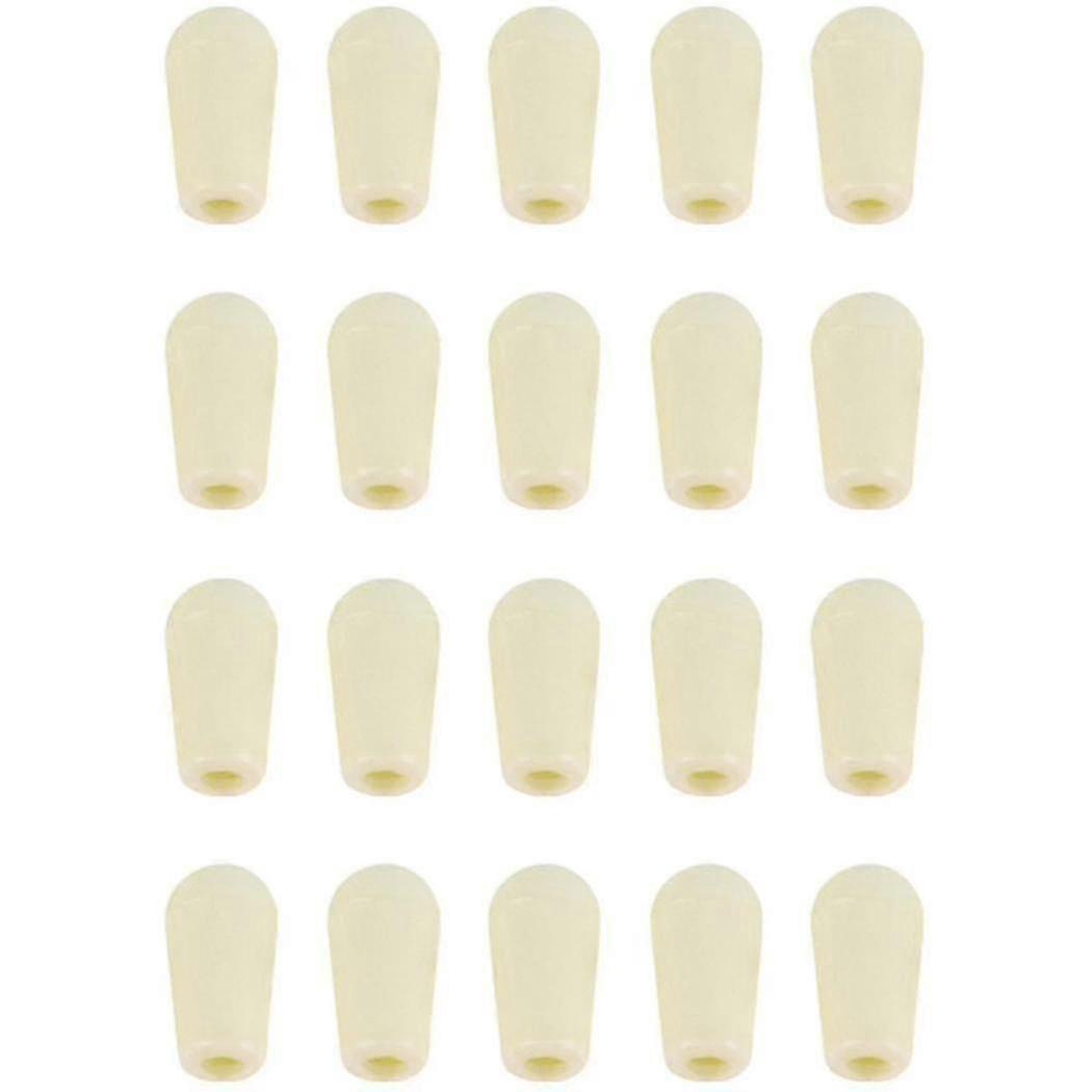 2025 Creamy White 20pcs Metric M3.5/ Guitar 3 Way Toggle Switch Tip Switch Knobs Guitar Switch Cap
