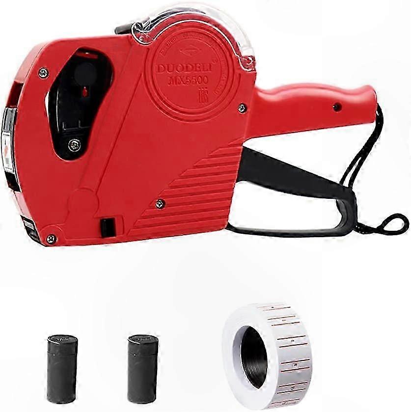 Handheld Labeling Tool, 1-Line/8-Character Labeler Gun, Price Tagging Set, Manual Label Maker, Tagging Device for Pricing and Organization