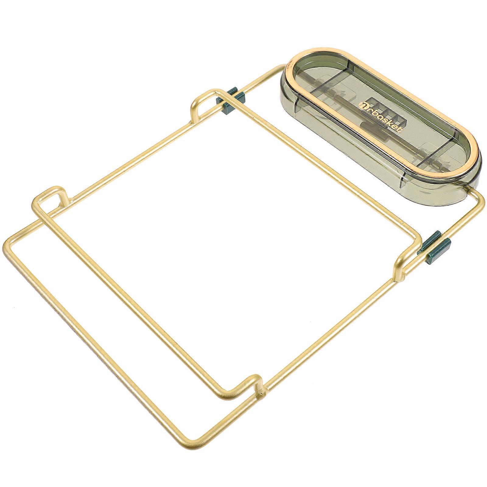 Green Sink Storage Rack for Home Use Made of Iron and PET Effective for Filtering Debris 7.87 x 3.94 x 2.95 inches