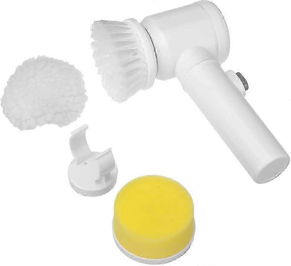 Electric Multi-Function Cleaning Brush, 3 Replaceable Heads, 360° Rotating, Rechargeable