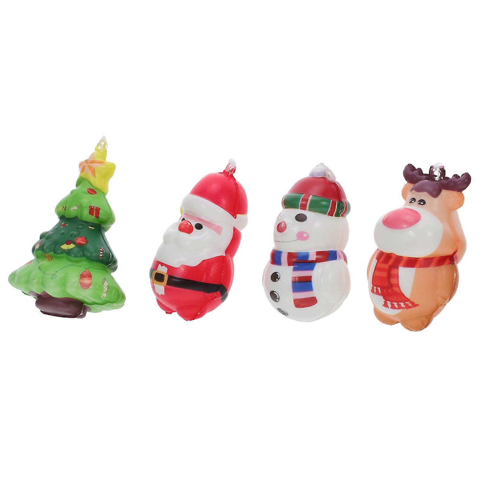 Assorted Color Christmas Tree Stress Ball for Party Stress Relief Unique Design Durable PU Material 12pcs Set