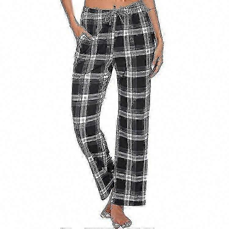 Men's Soft Flannel Plaid Pajama Pants with Pockets for Sleeping