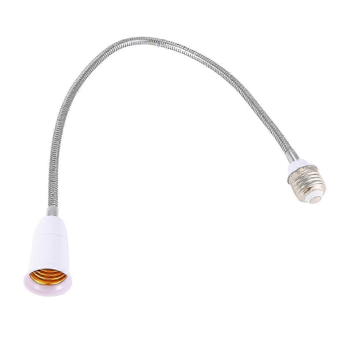 E27 To E27 Light Lamp Bulb Flexible Extension Adaptor Converter (white,60cm)