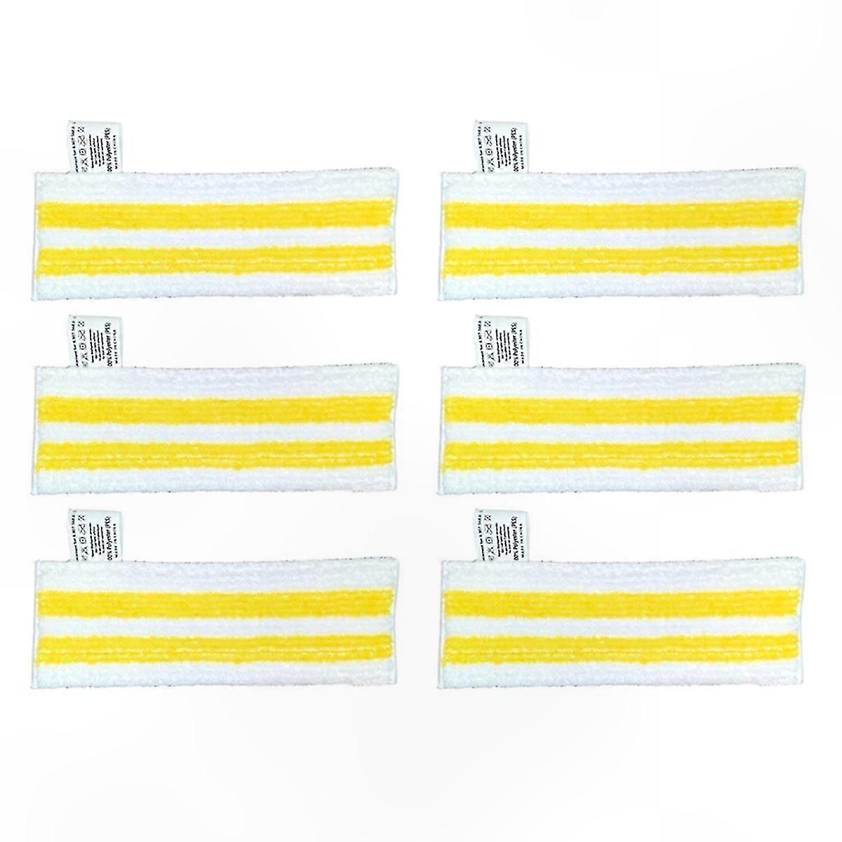 6-Pack Microfiber Pads Compatible with Steam Cleaning Mops for Hard Floors