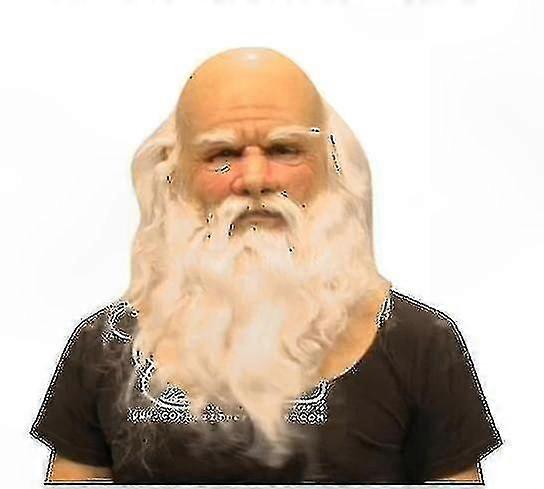 Full Head Latex Mask for Christmas Cosplay Costume Accessory Santa Theme Human Face Design for Parties and Events