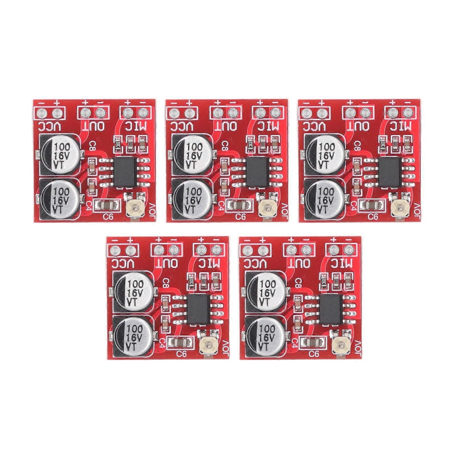 Module amplificateur de microphone à électret, gain réglable LM386 20-200x DC4V-12V, 5 pièces