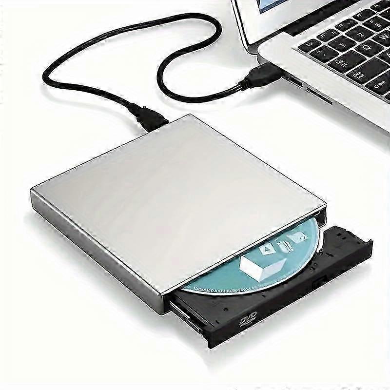 Premium Silver USB DVD-CDRW Drive with SATA Support 2025