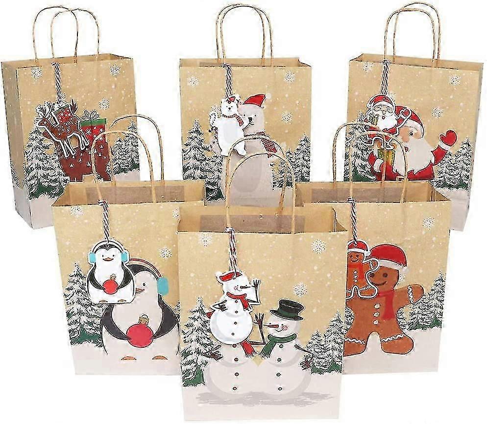 Christmas Gift Bags 24 Pieces Christmas Bags With 24 Christmas Labels And Red