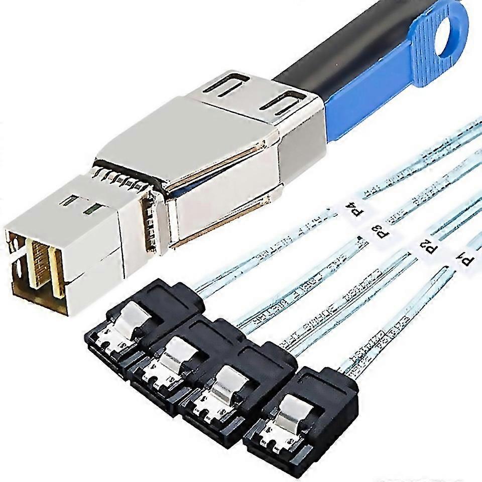 For Mini Sas Hd Sff8644 To 4 X Sata 7pin Hard Disk Cable 12gbps Server